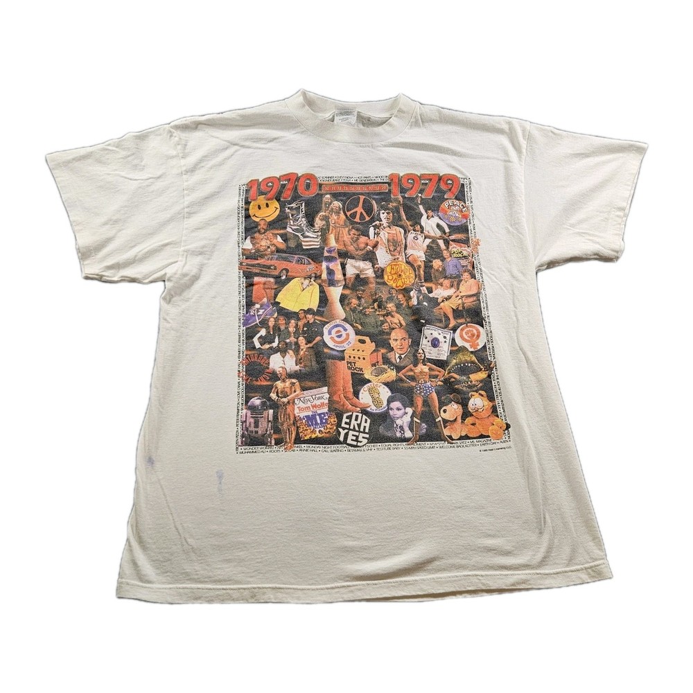 Vintage 1970s Pop Culture Graphic T-Shirt 90s Sports Movies XL