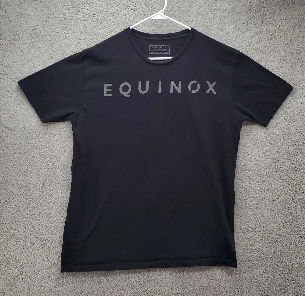 Equinox T Shirt Mens XL Black Logo Fitness Gym