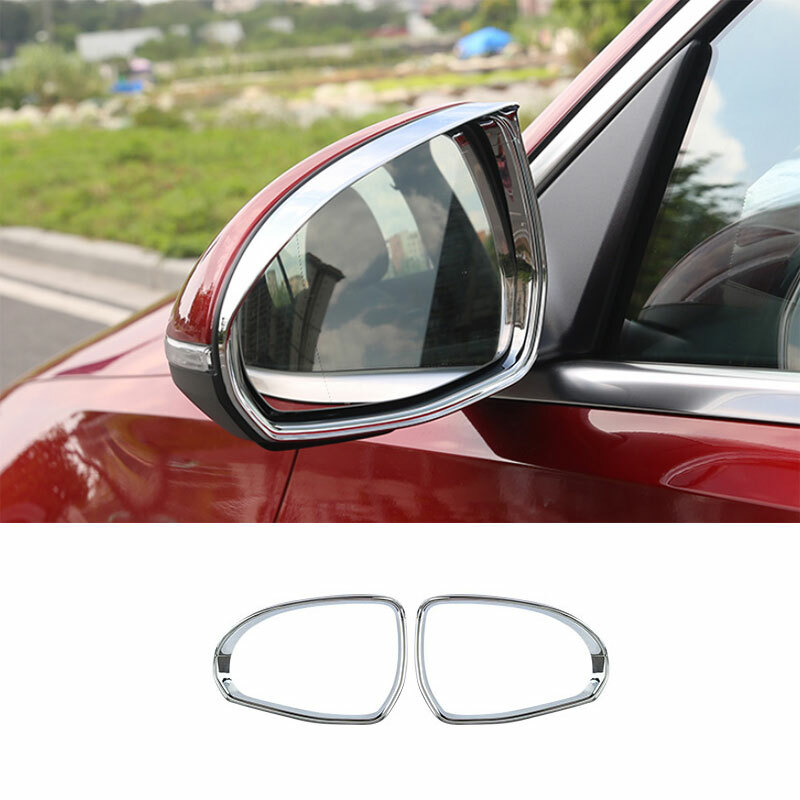 ABS Chrome Rearview Mirror Rain Guards for 2022-2023 Mercedes C-Class-image