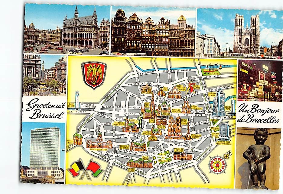 Postcard Greetings from Brussels Belgium