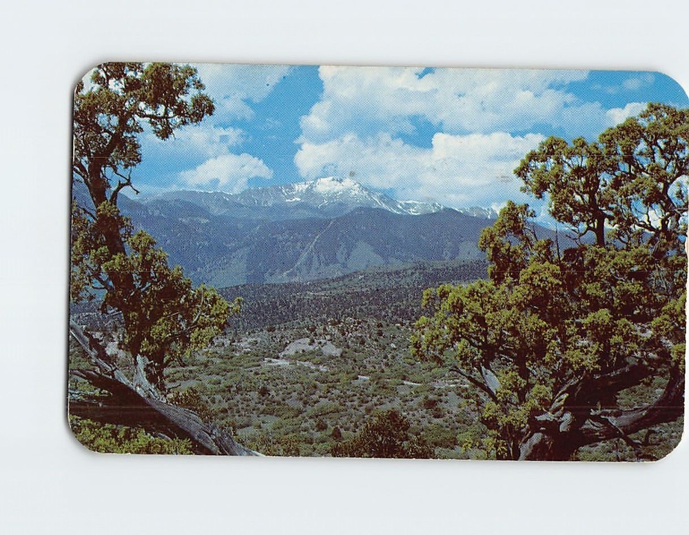 Postcard Pikes Peak Garden of the Gods Colorado USA