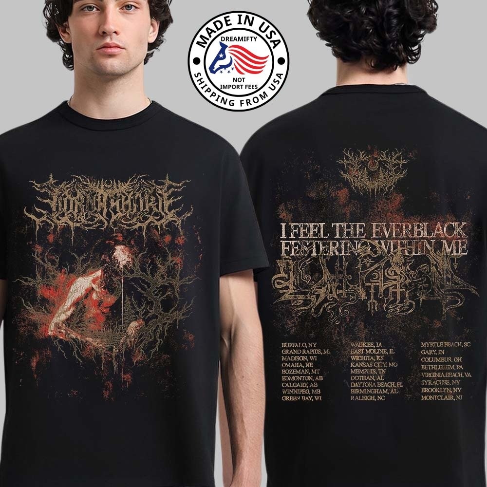 Lorna Shore I Feel The Everblack Festering Within Me 2026 Tour T-Shirt