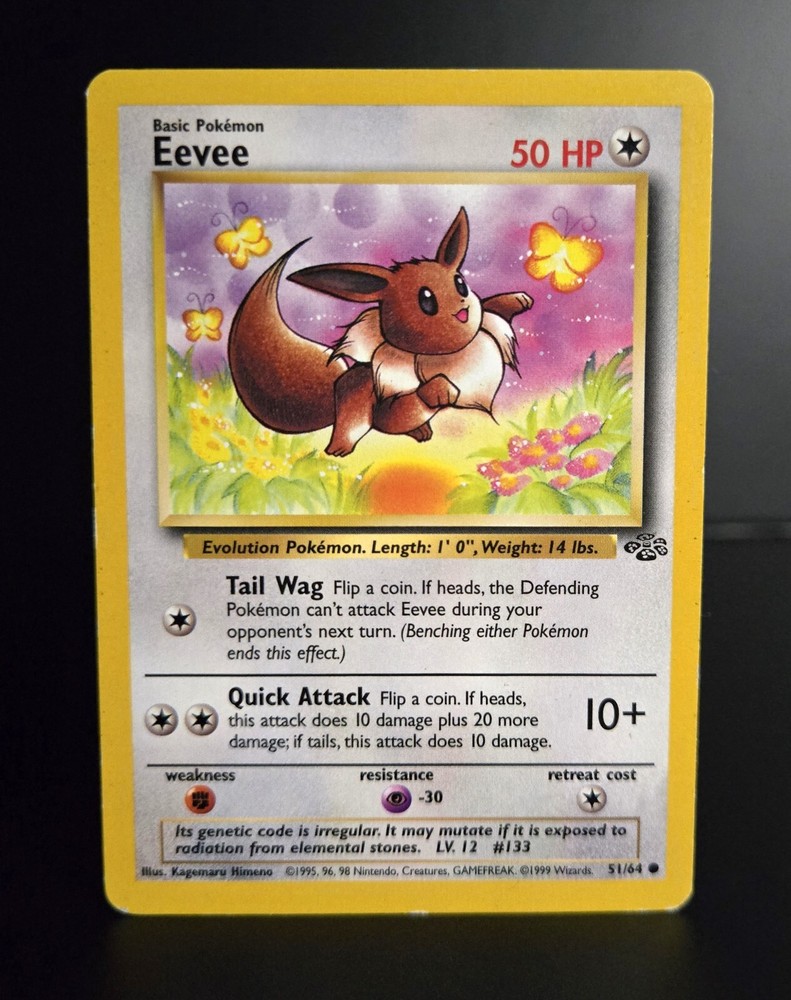 Pokémon TCG - EEVEE - 51/64 - Jungle (1999) - VINTAGE - Unlimited - WOTC - MP/LP