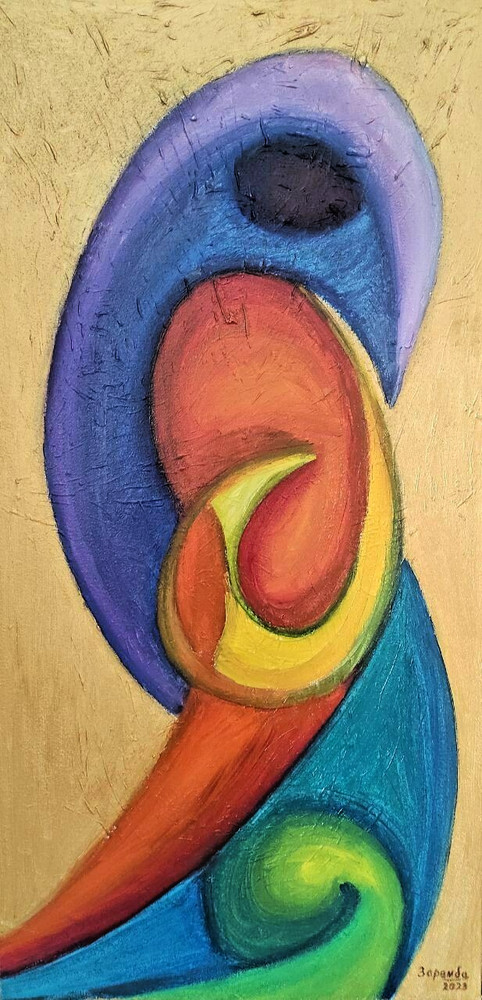 art 40 original painting 80x40 cm ZL oil on canvas modern