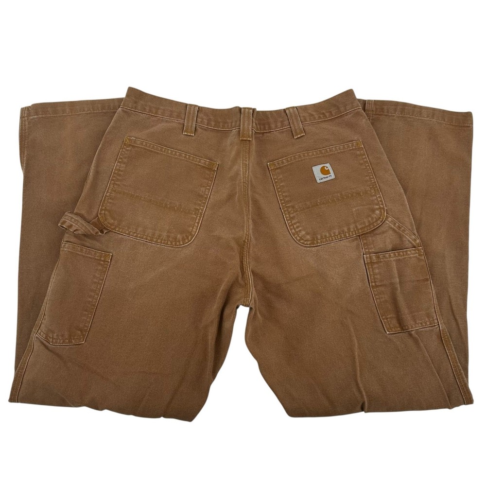 Vintage Y2K Carhartt tan duck canvas relaxed fit carpenter pants 38x32