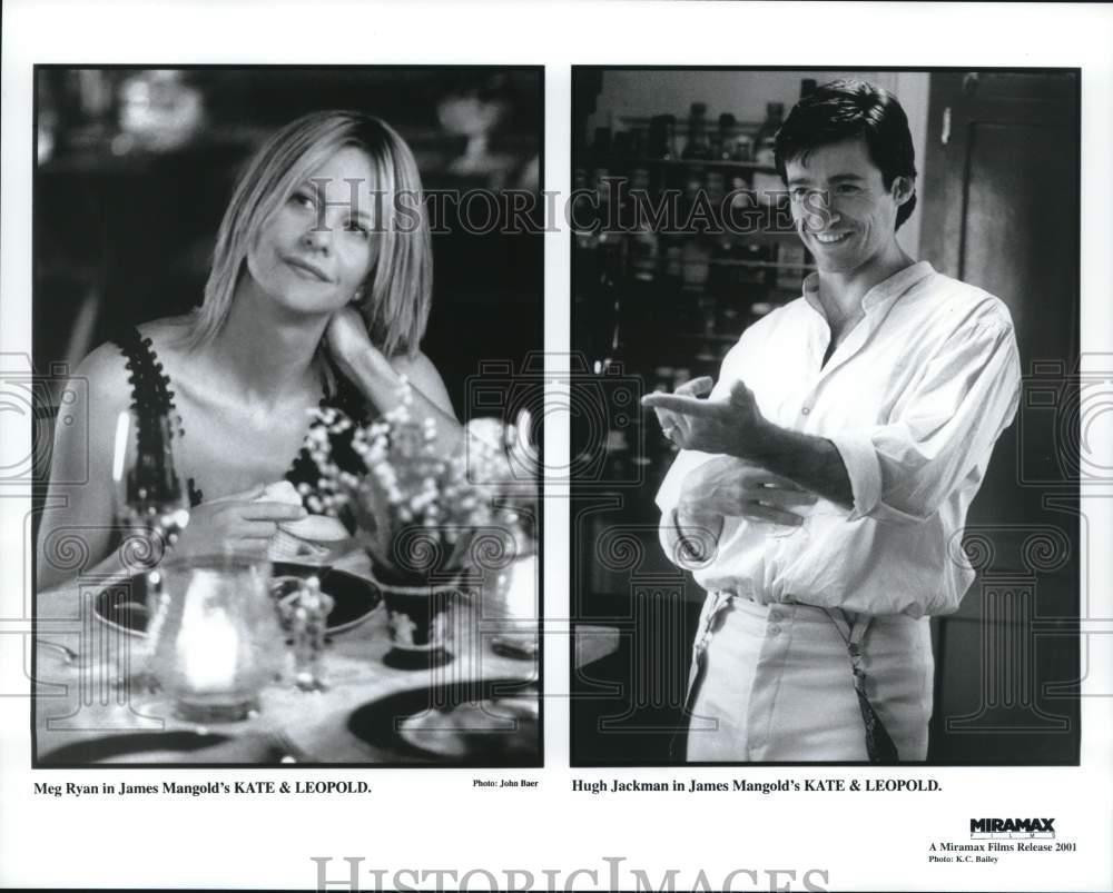 2001 Press Photo Meg Ryan and Hugh Jackman star in 