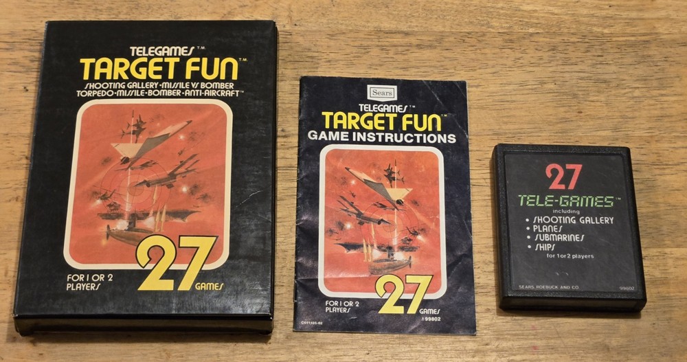 Target Fun (Atari 2600) By Sears Tele-Games Orginal Gatefold Release CIB Tested