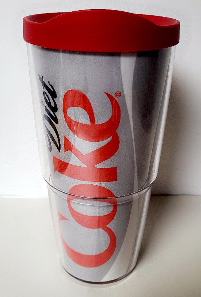 2012 Tervis 16oz Diet Coke Tumbler with Lid - Dishwasher Safe Travel Cup