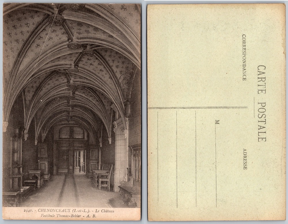 Chenonceaux France Chateau Interior Postcard
