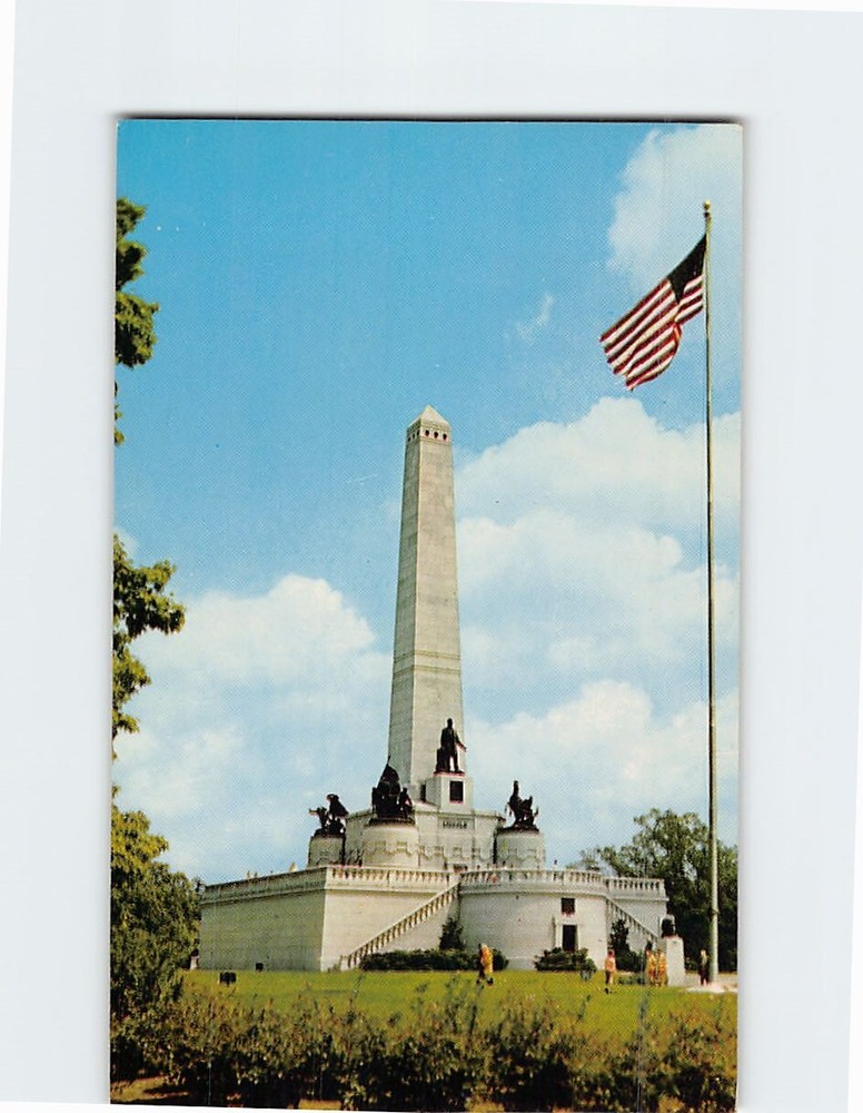 Postcard Lincoln Tomb Springfield Illinois USA