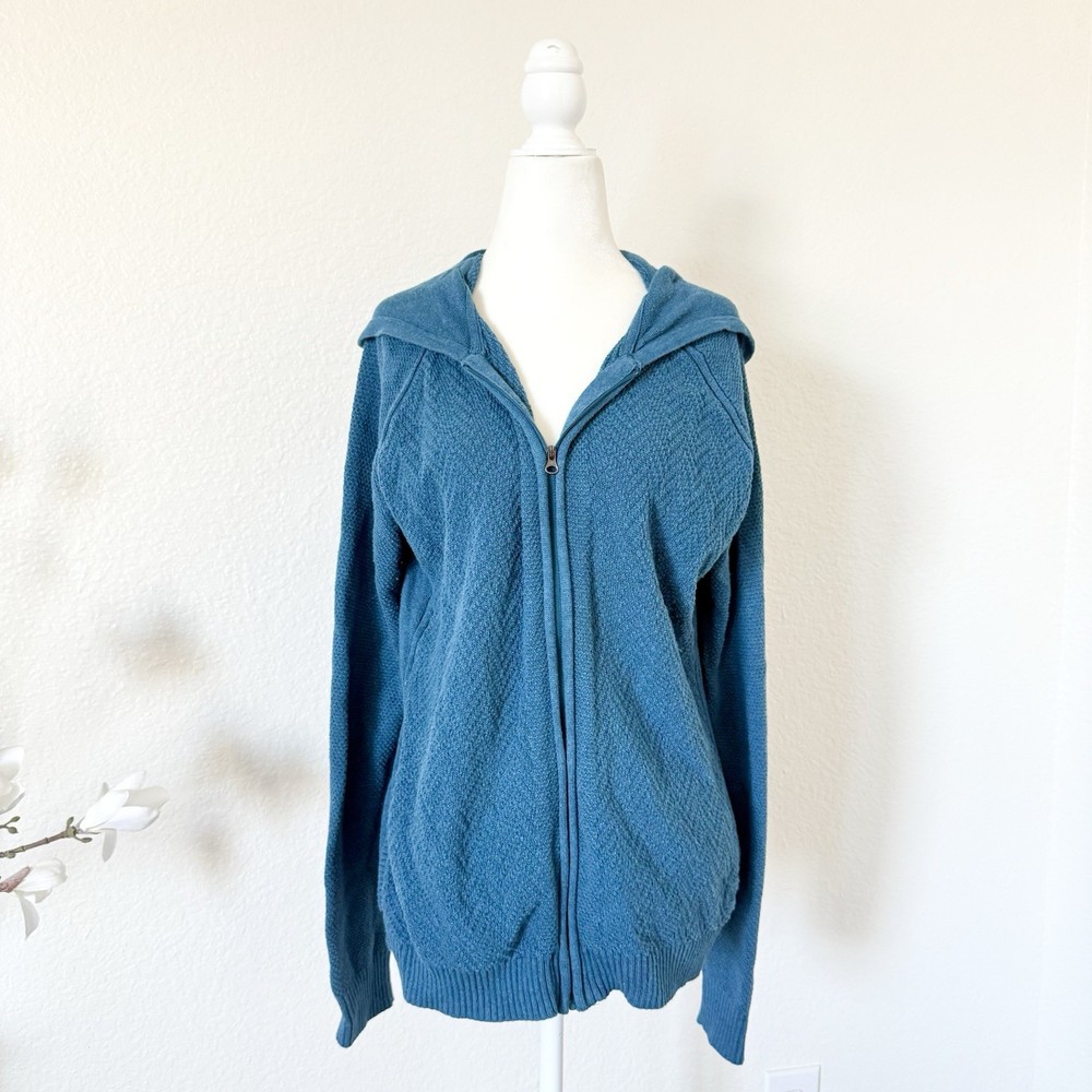REI Hoodie Womens SZ XL Full Zip Knit Dolman Sleeves Gorpcore Outdoors Hiking