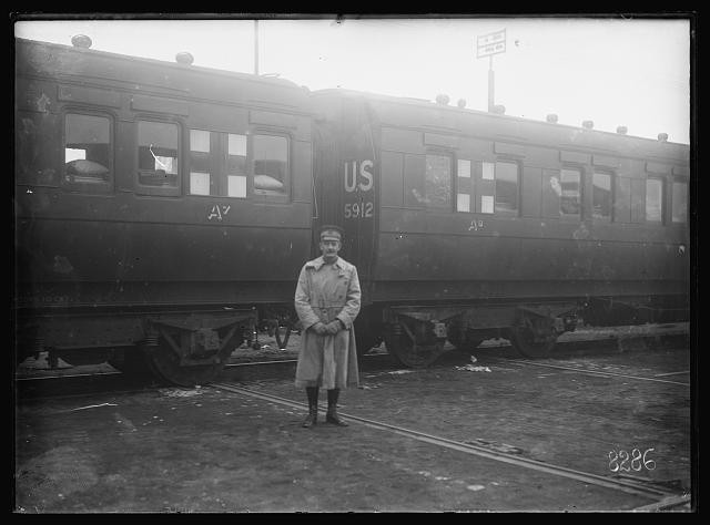Photo:Blois France Capt Denis ARC Delegate 1918 U.S. Army Hospital Train