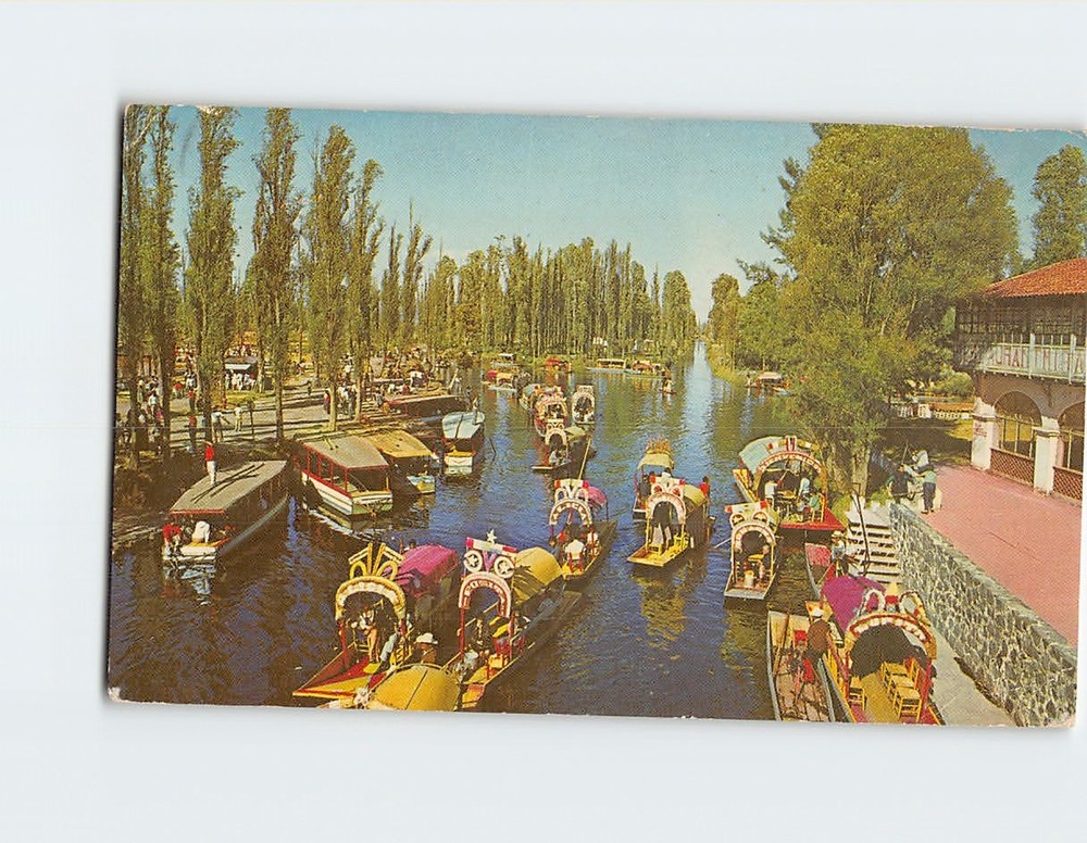 Postcard Floating Gardens Xochimilco Mexico City Mexico