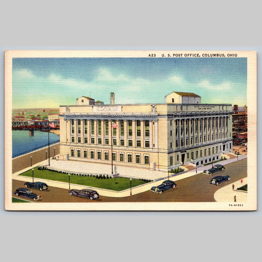 Postcard U.S. Post Office Columbus Ohio Architecture