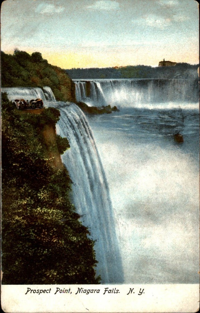Niagara Falls New York Prospect Point aerial view ~ c1905 UDB vintage postcard