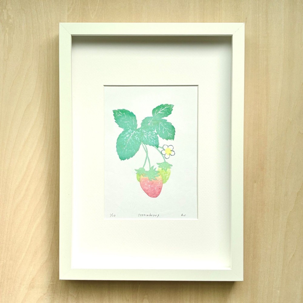 Japanese Woodblock Print print Strawberry