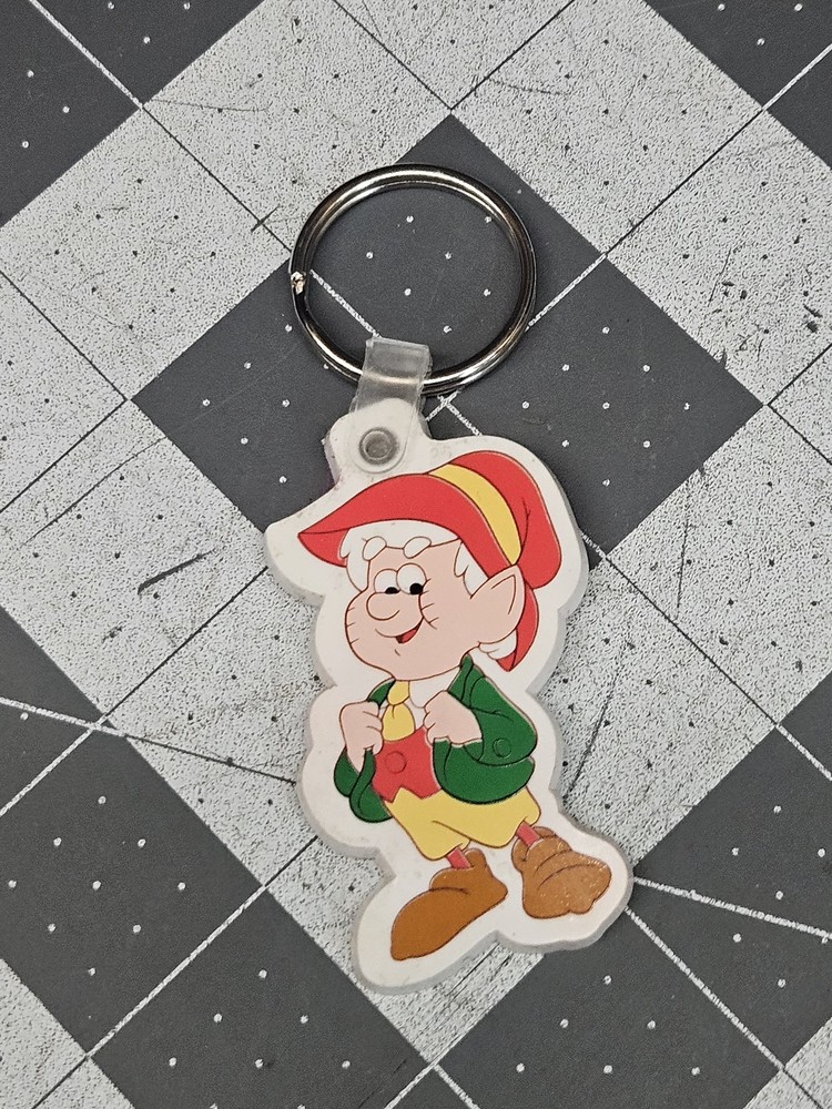 Keebler Elf Character Rubber Keychain Vintage Promo