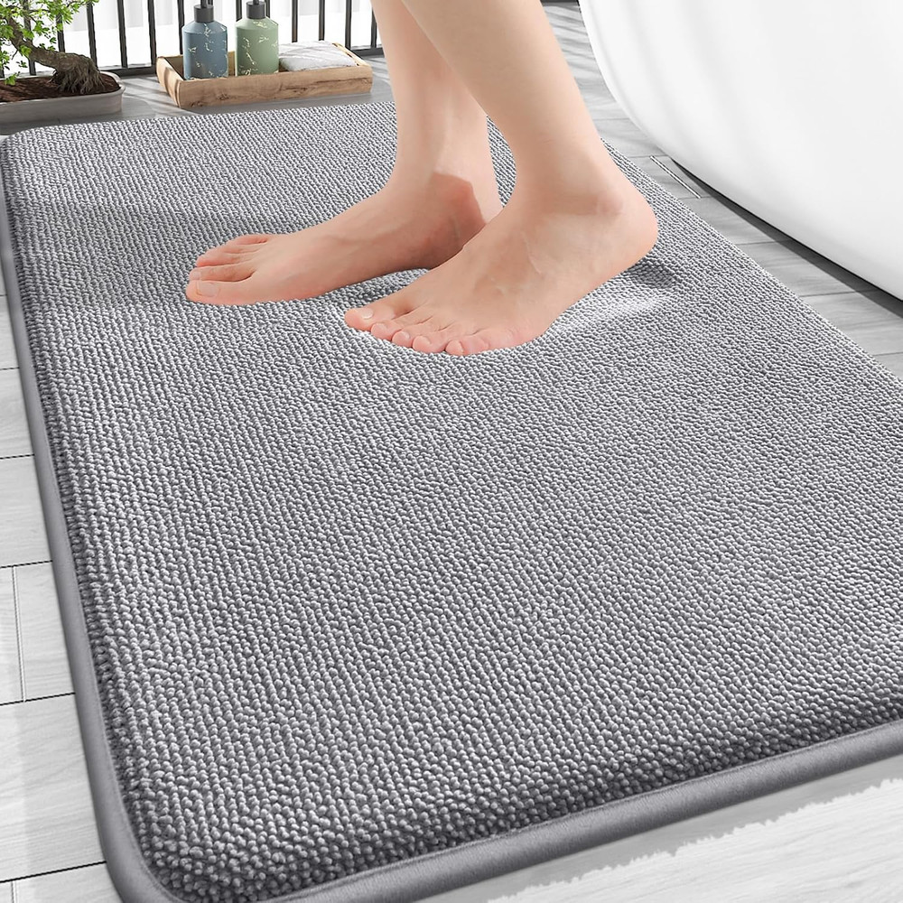 OLANLY Thick Memory Foam Bath Mat Rug 30X20, Extra Soft Absorbent Bathroom Rugs,