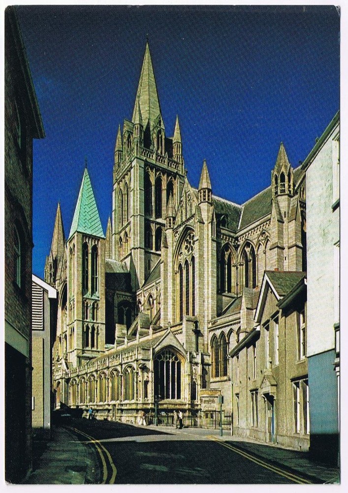 Postcard Truro Cathedral Cornwall England UK St Mary's Aisle