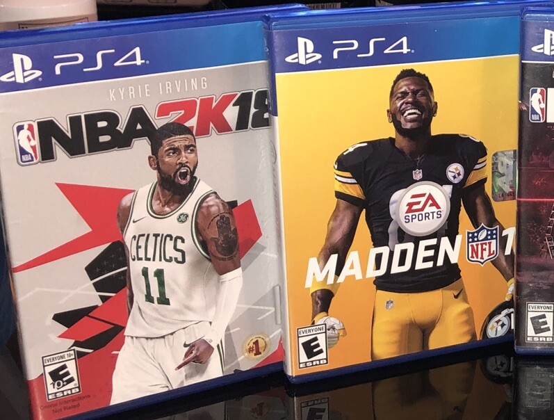 PlayStation 4 Game Bundle - PS4 Games - NBA 2K20 - NBA 2K18 - Madden 19 & 18