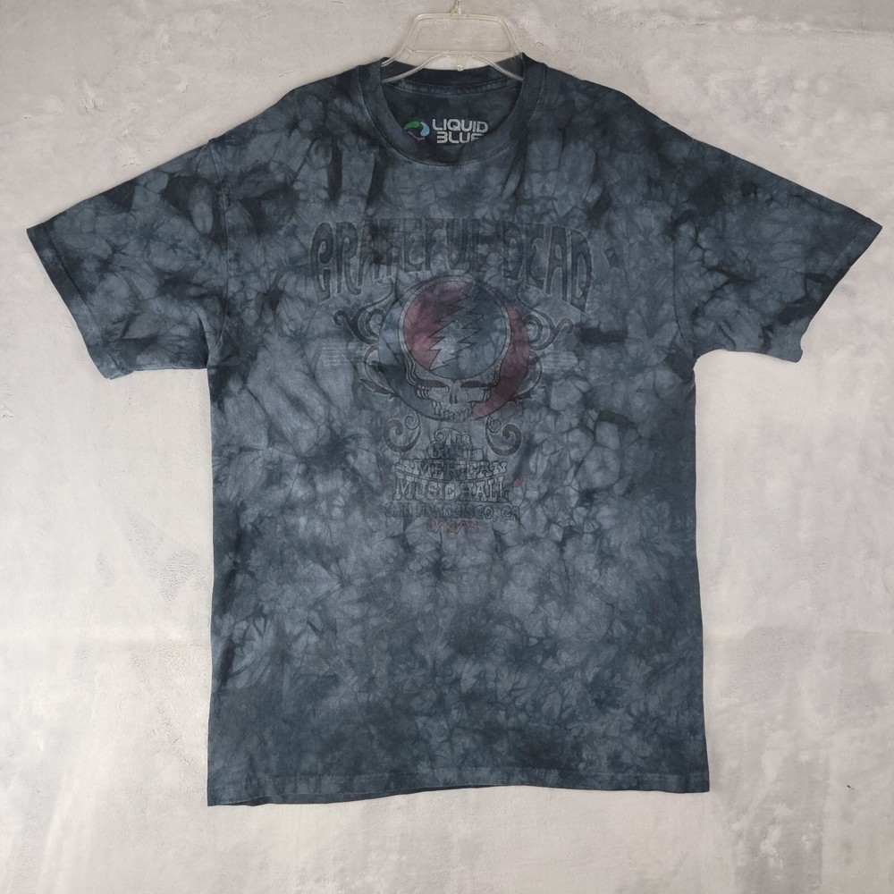 Grateful Dead Liquid Blue Tie Dye Shirt Mens M San Francisco Music Hall