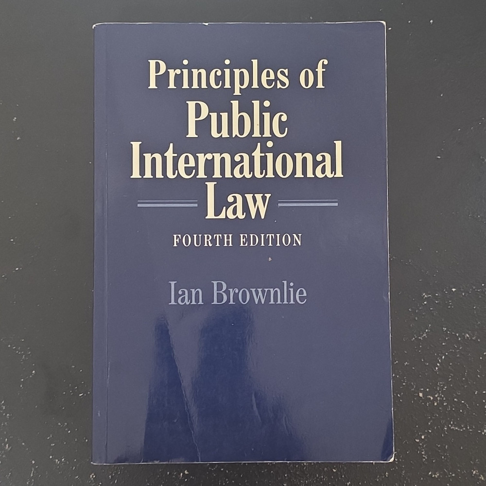 Principles of Public International Law 4th Ed Ian Brownlie PB
