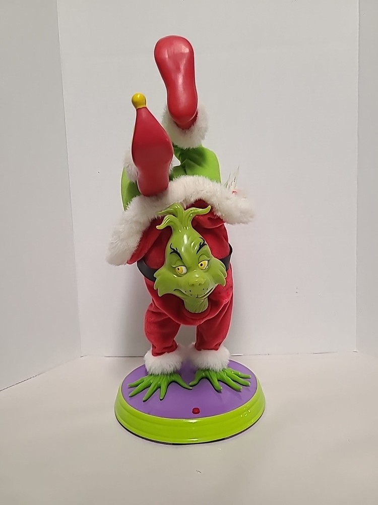 Gemmy Dr Seuss How The Grinch Stole Christmas Hand Stand Dancing Grinch READ