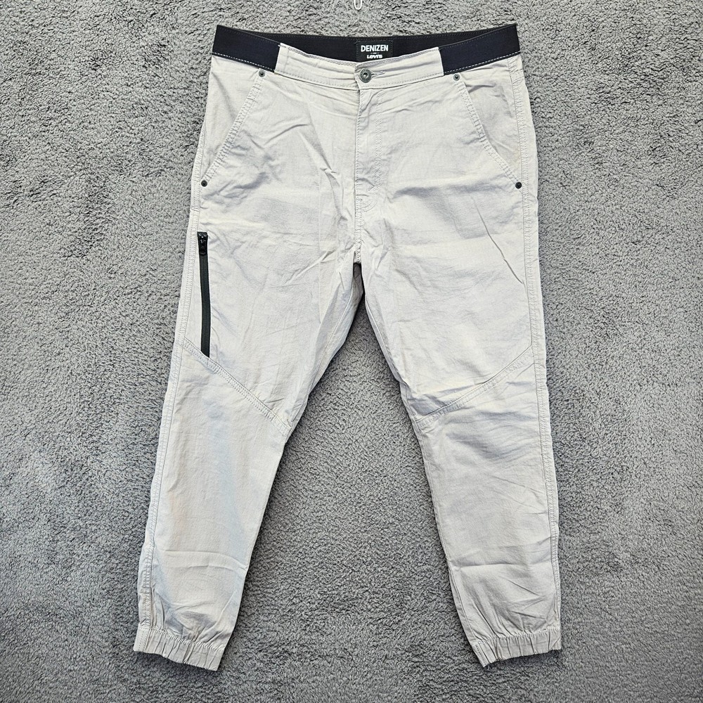 Denizen from Levis Jogger Pants Men Size 34 Gray Elastic Waist