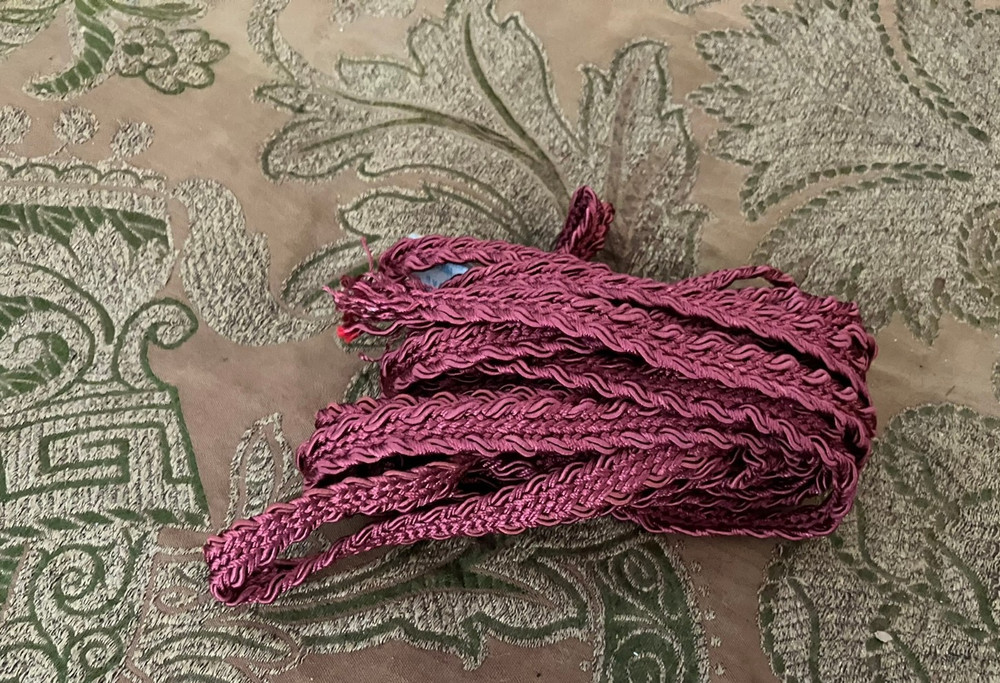 Vintage  Raspberry Pink Braided Wavy Gimp Trim – 5/8