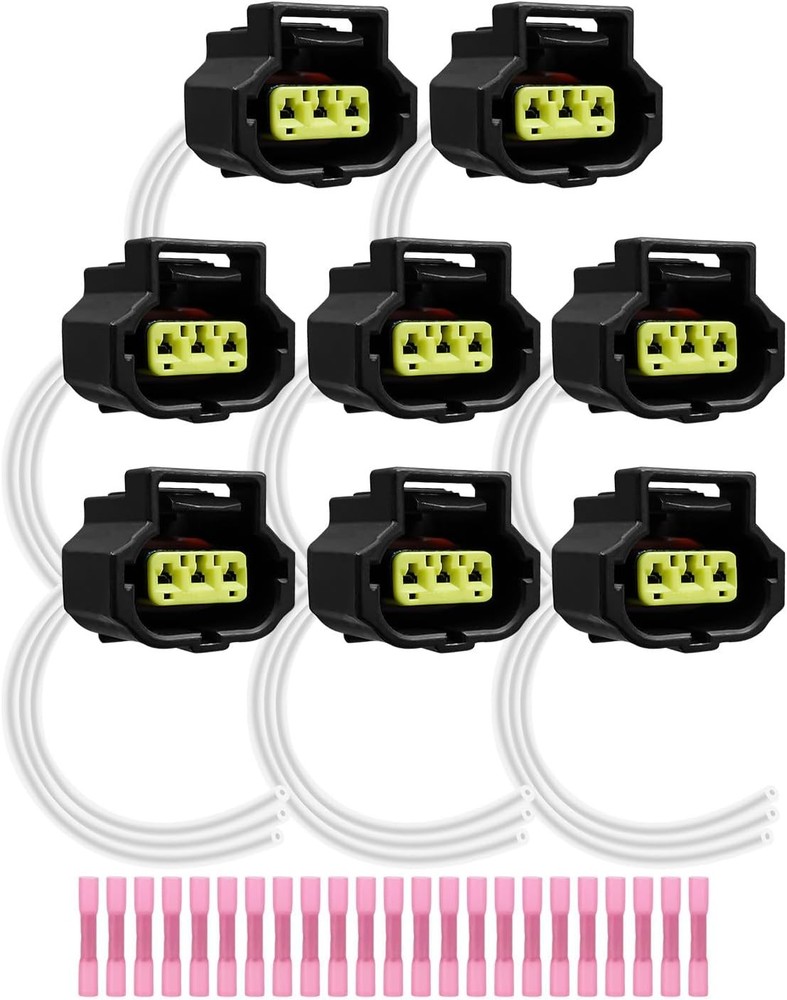 8 Pcs Ignition Coil Connector Harness with Terminal Fit for Chrysler Dodge Chall