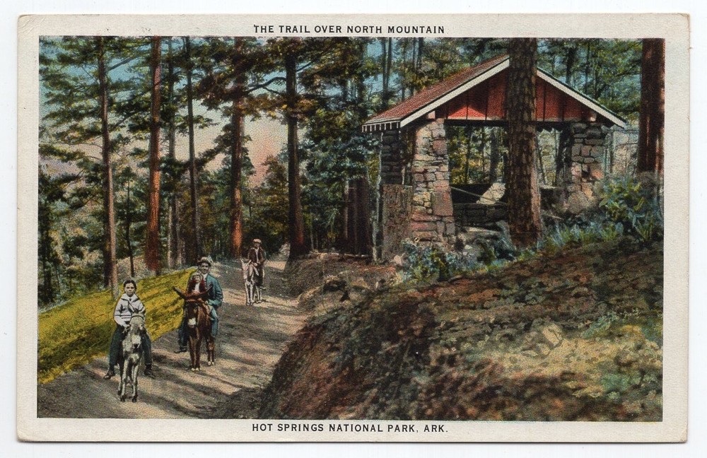 1920s? WB - CLOSEOUT - Trail Over North Mountain - Hot Springs Nat'l Park, AR