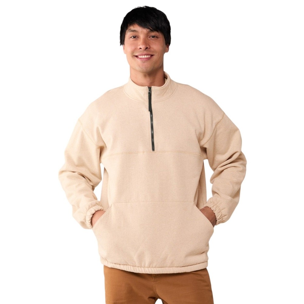 The North Face Re-Grind Quarter Zip Fleece Pullover Regrind White Large