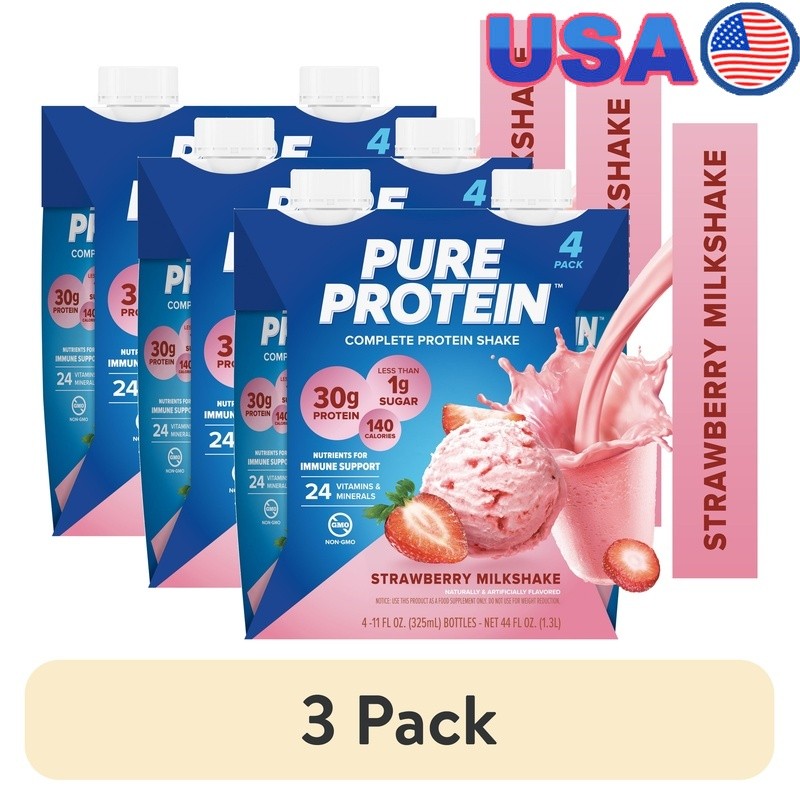 Strawberry Milkshake Protein Shake 30g High Protein Low Sugar Keto Gluten Free