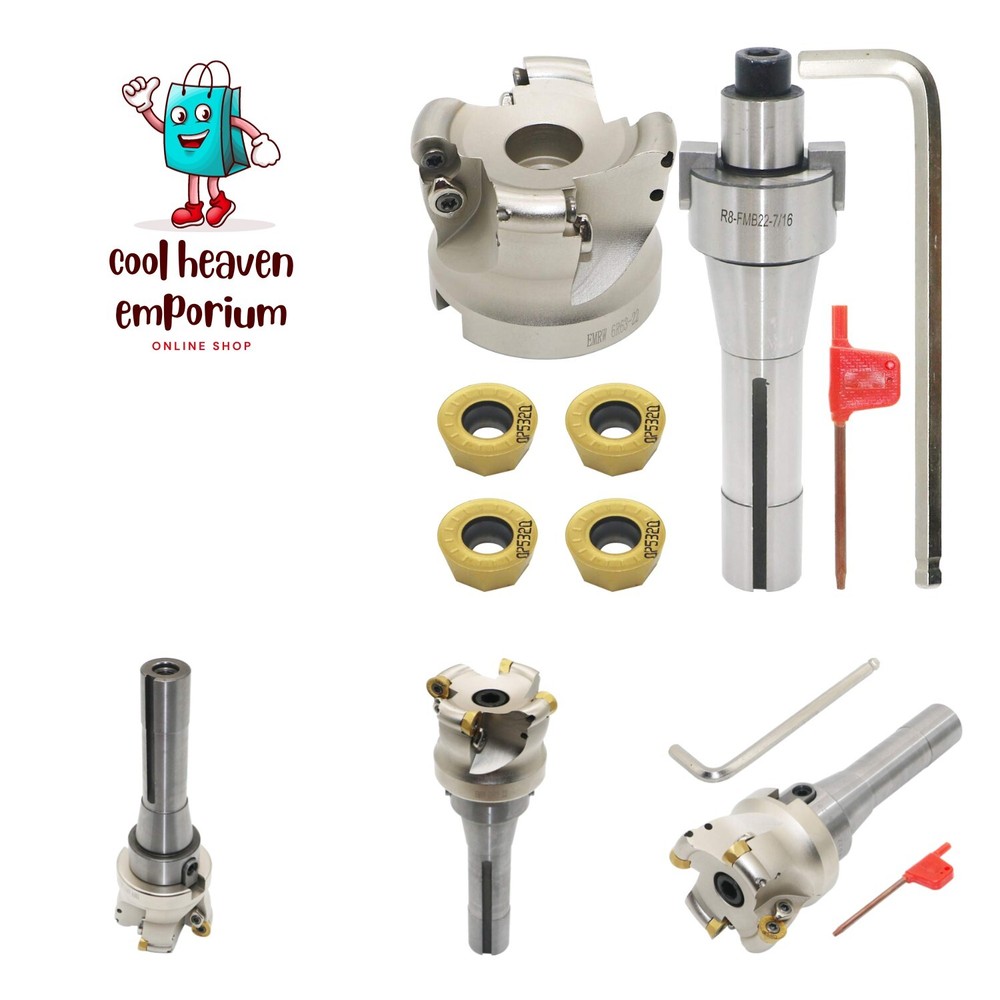 High-Performance Face Mill Cutter Holder EMRW 6R 63-22 with R8 Shank and RPMT1204 Hard Alloy Blade