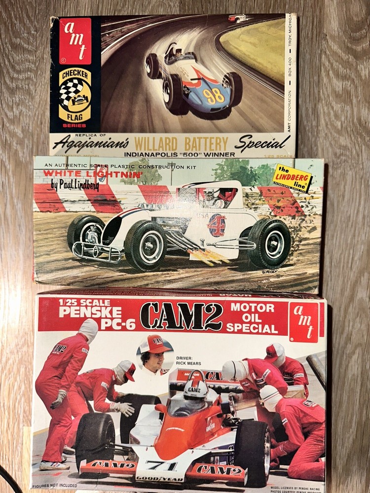 3 AMT & Lindberg Model Car Kits - #98 Collection