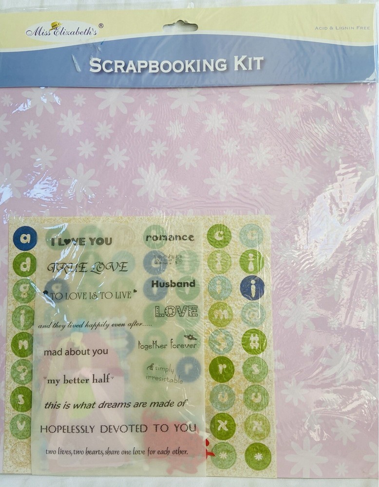 Miss Elizabeth’s Scrapbooking Kit Acid Free Love Marriage-image