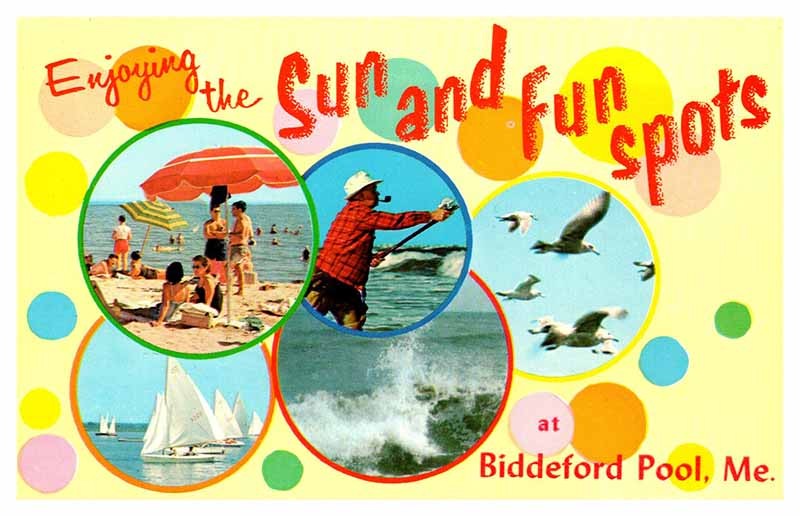 Postcard BEACH SCENE Biddeford Pool Maine ME a/01 AS9544