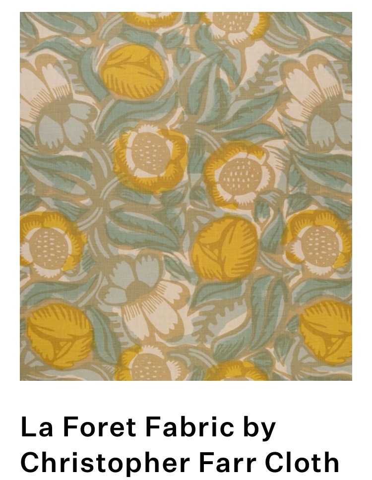 Christopher Farr La Foret Fabric, 1/2 Yard