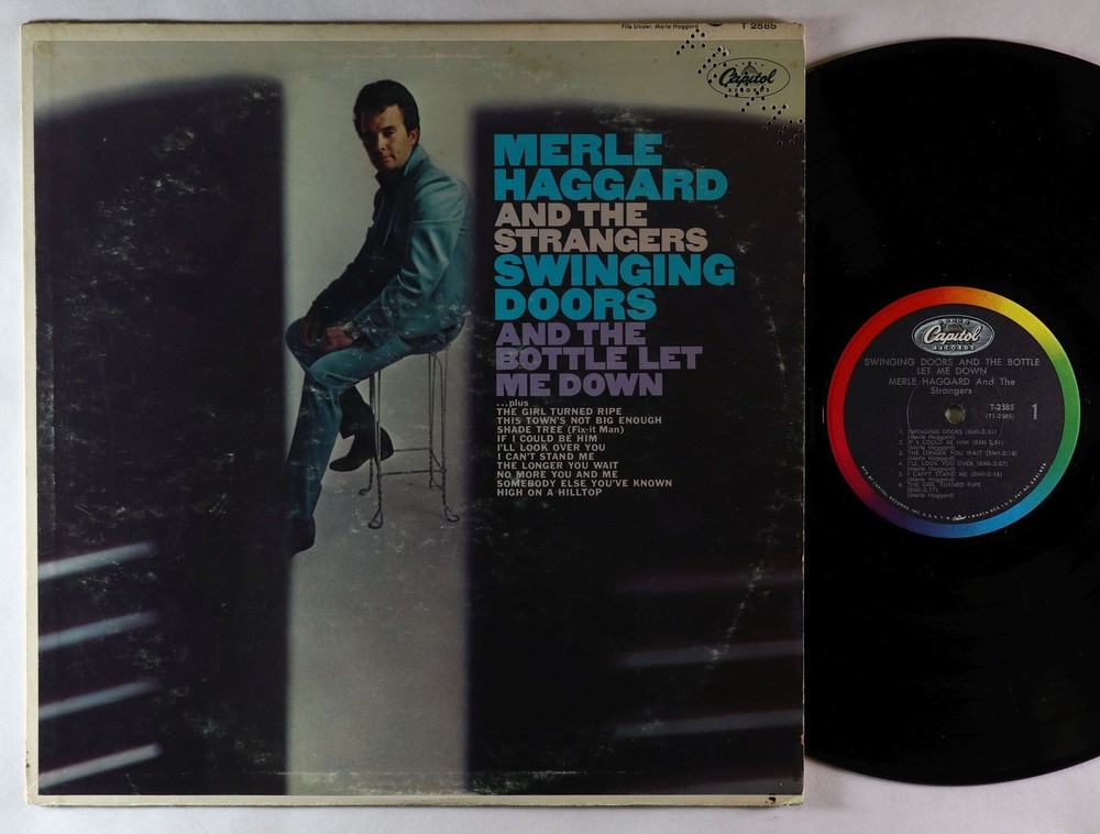 Merle Haggard - Swinging Doors & The Bottle Let Me Down LP - Capitol Mono PROMO