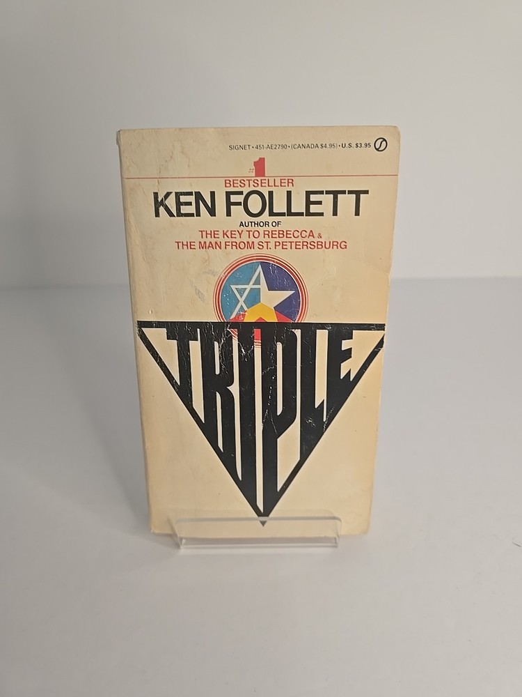 Triple Ken Follett 1980 First Signet Printing Vintage Thriller PB G–VG OOP
