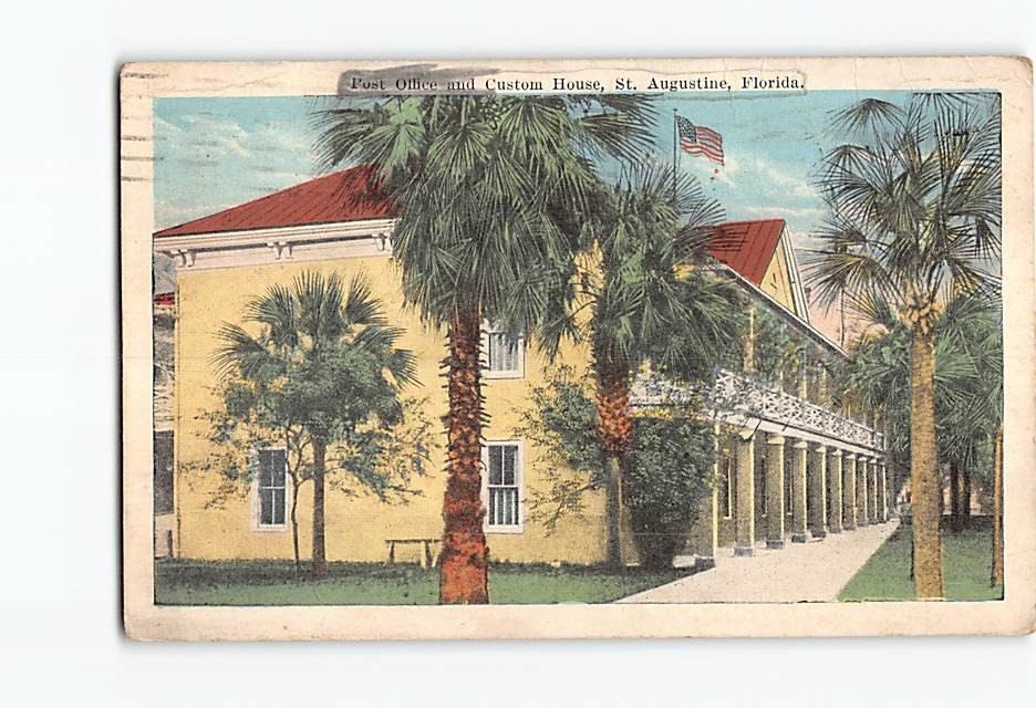 Postcard Post Office and Custom House Saint St. Augustine Florida USA America