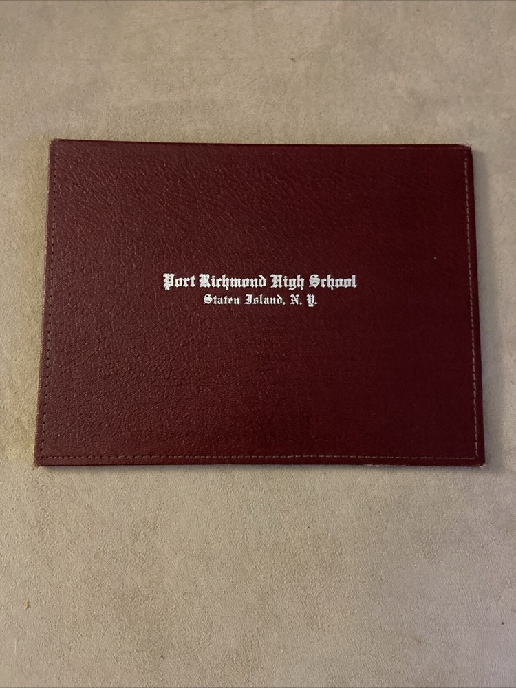 1935 Port Richmond High School Diploma Staten Island NY