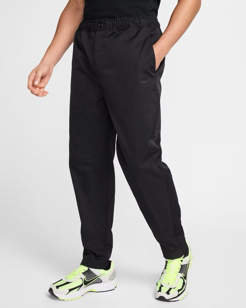Nike Men’s Club Woven Tapered Pants Black Elastic Waist HJ1997-010 3XL TALL $70