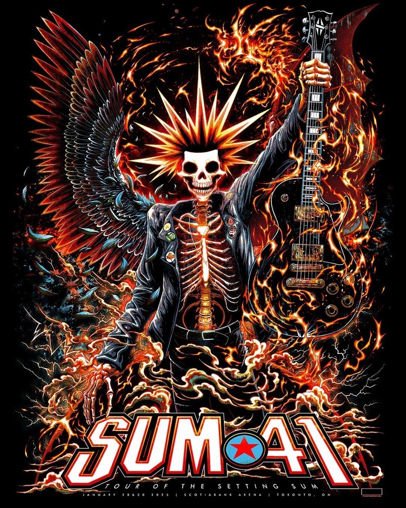 Sum 41 Scotiabank Arena 2025 Toronto ON On January 28th 30th- Poster Wall Decor
