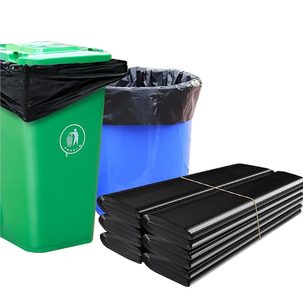 New Heavy Duty 45 Gallon Trash Bags 50 Pack Large Black Garbage Bags 1.9MIL