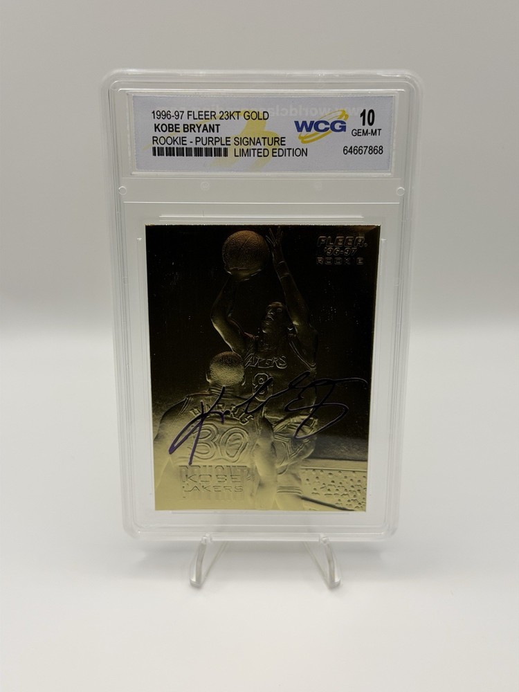 1996-97 Fleer 23KT Gold Kobe Bryant Rookie Purple Signature WCG 10
