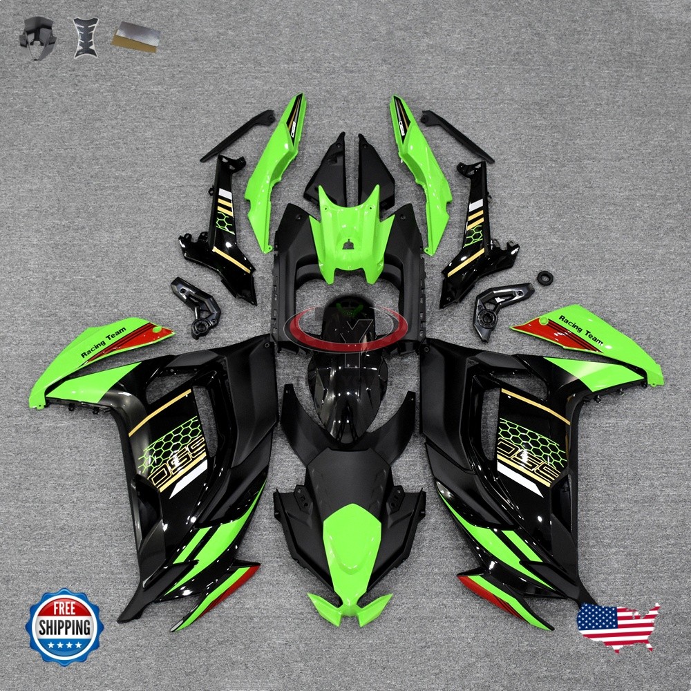 Green Black Fairing Kit For Kawasaki Ninja 650 2020-2025 ABS Injection Bodywork
