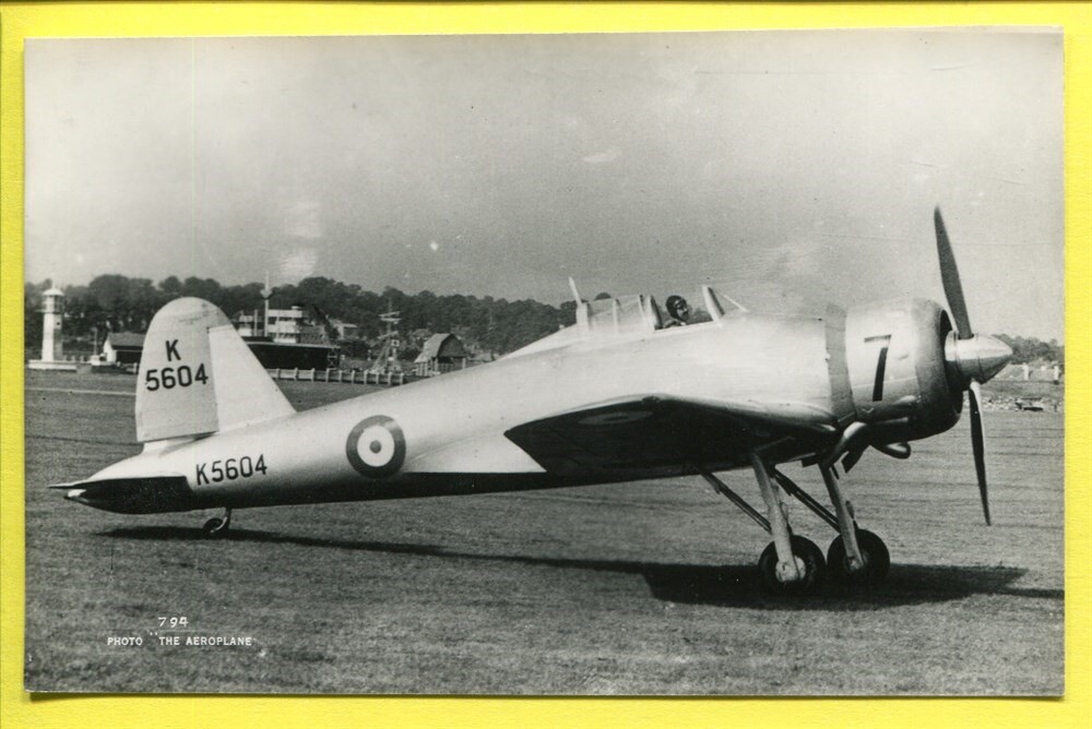 1930s RAF Gloster F.5/34 Prototype Fighter Photo by Real Photographs Ltd