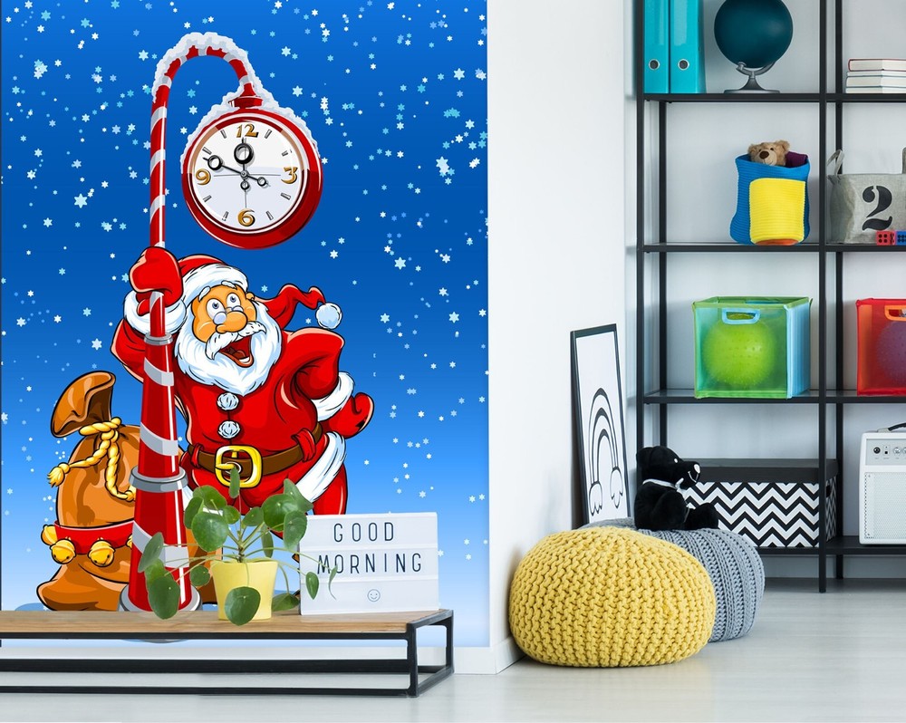 3D Christmas Snow Wallpaper Removable Self-Adhesive Wall Mural ZHUA45194