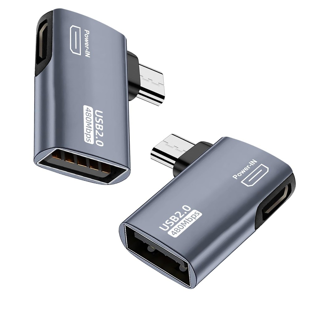 2-Pack 90-Degree OTG Cable Adapter for Fire Stick Android Phone Tablet Streaming